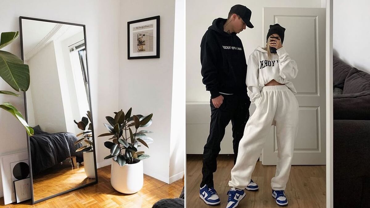 Floor Mirror for Streetwear Outfits