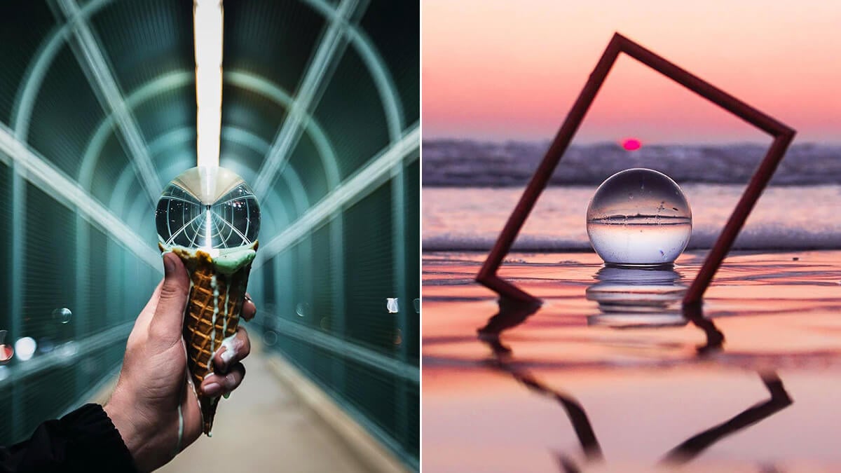 Creative Glass Ball Photography Idea