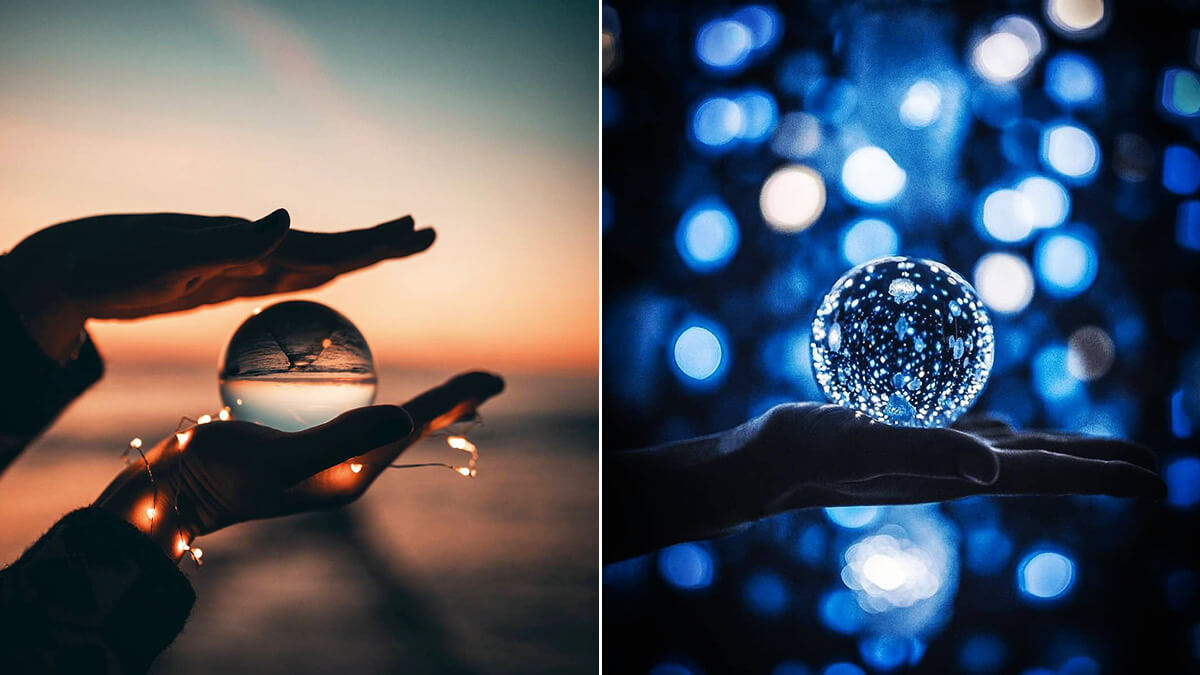 Crystal Ball Photography with Fairy Lights