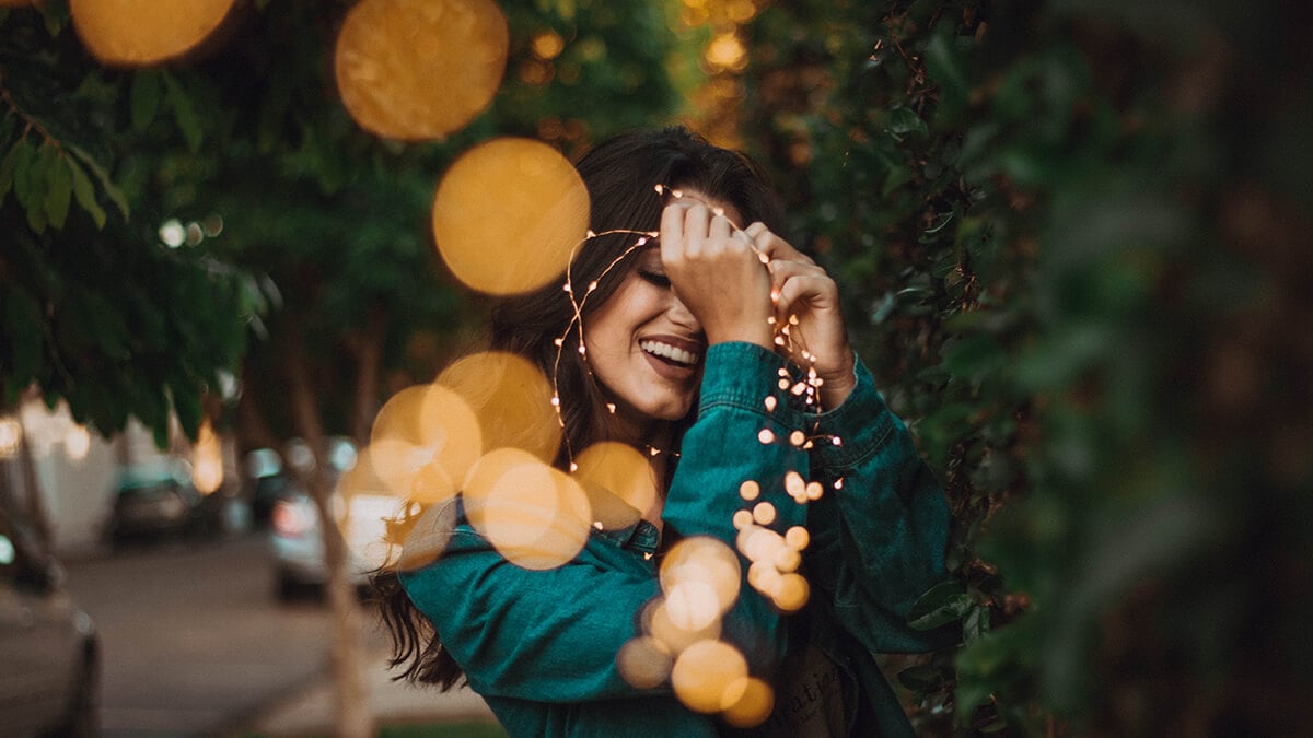 Foreground Blur with String Lights