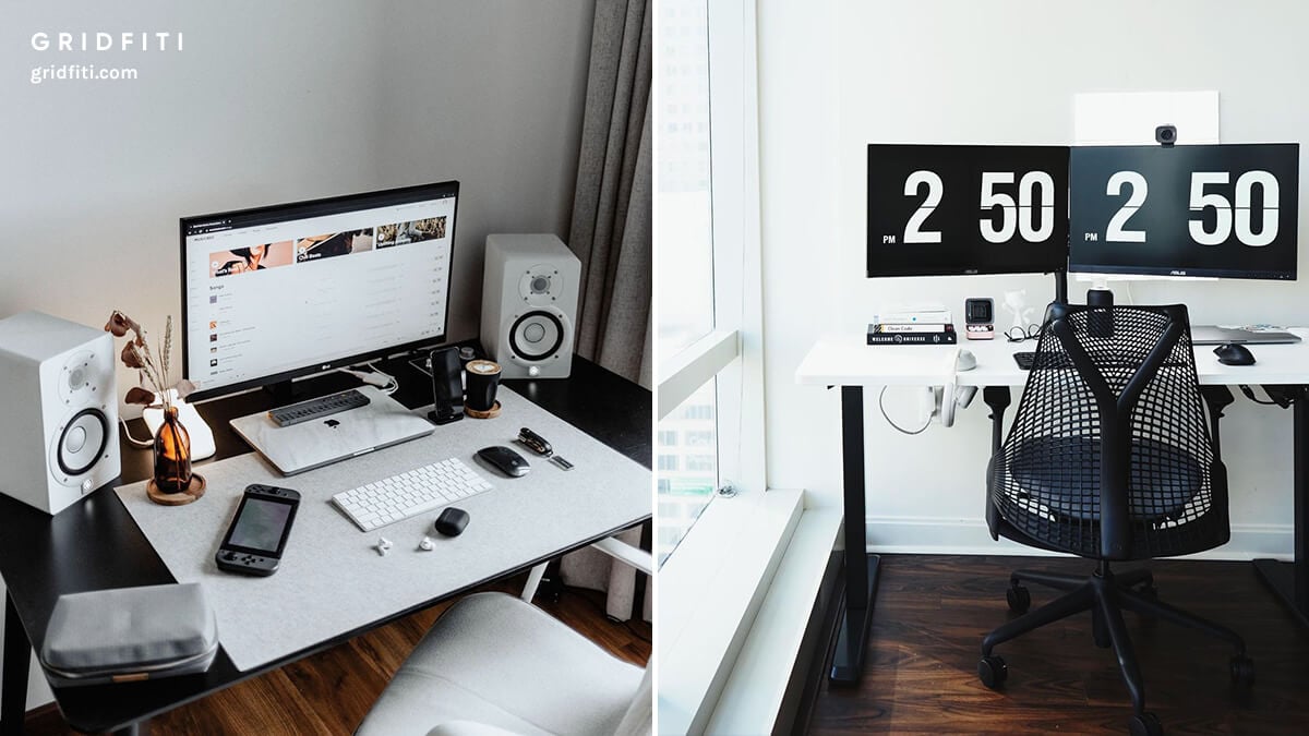 Monochrome Desk Setup