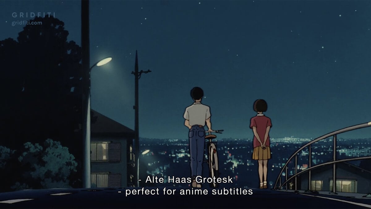 Anime Subtitle Font
