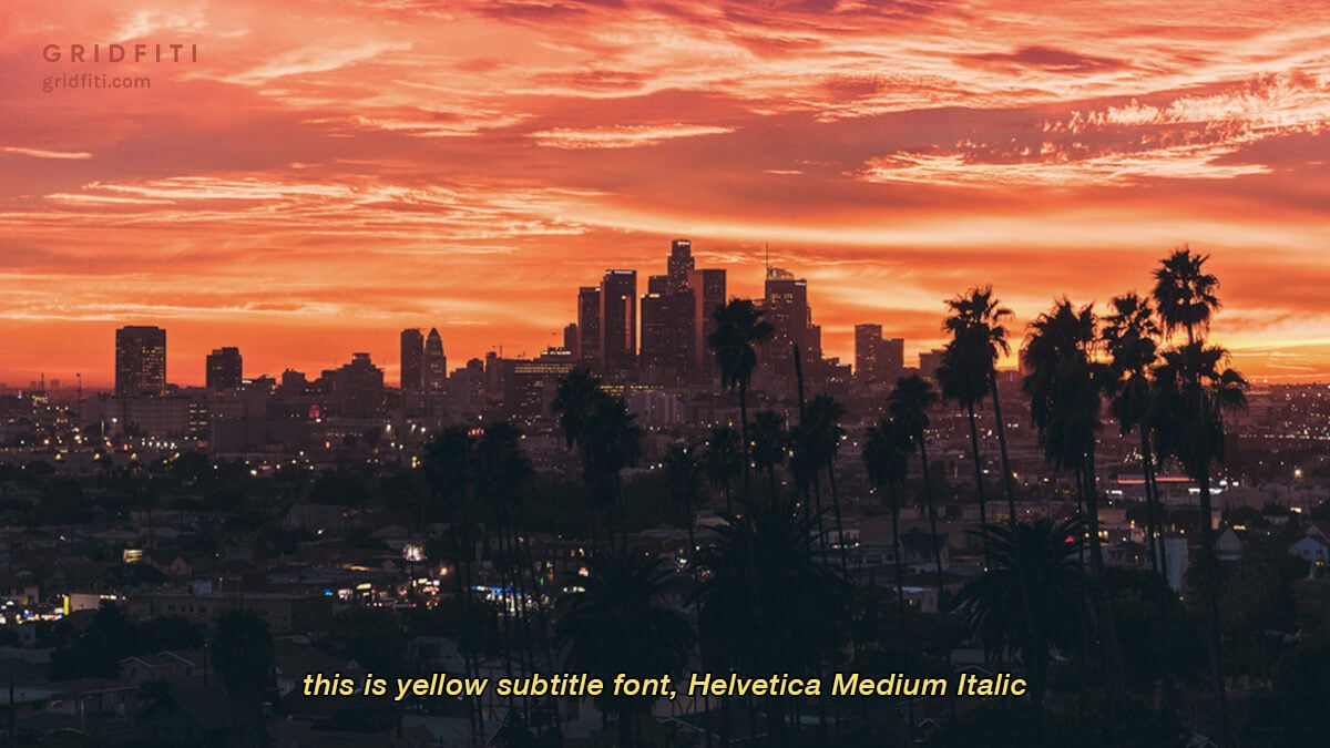 Vintage Yellow Subtitle Font