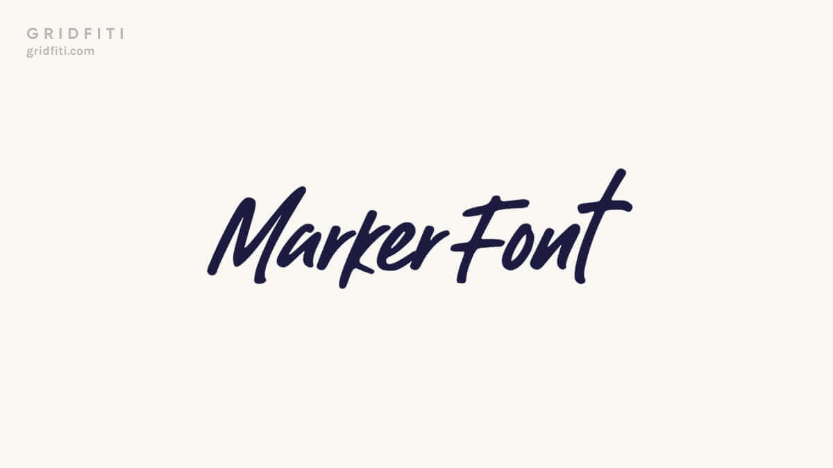 Marker Handwriting Fonts