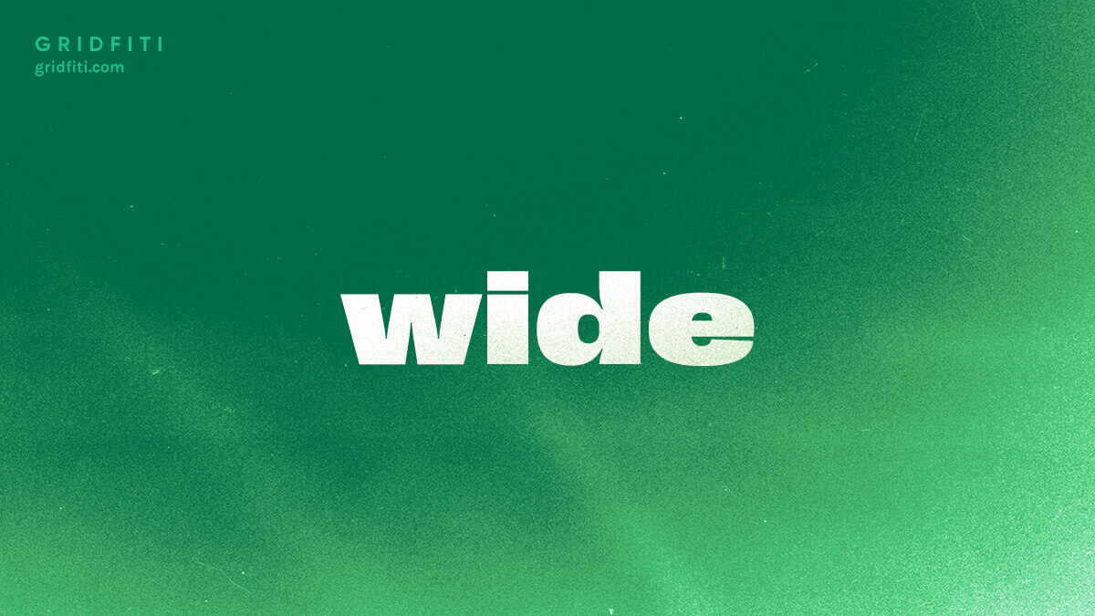 Wide Aesthetic Font