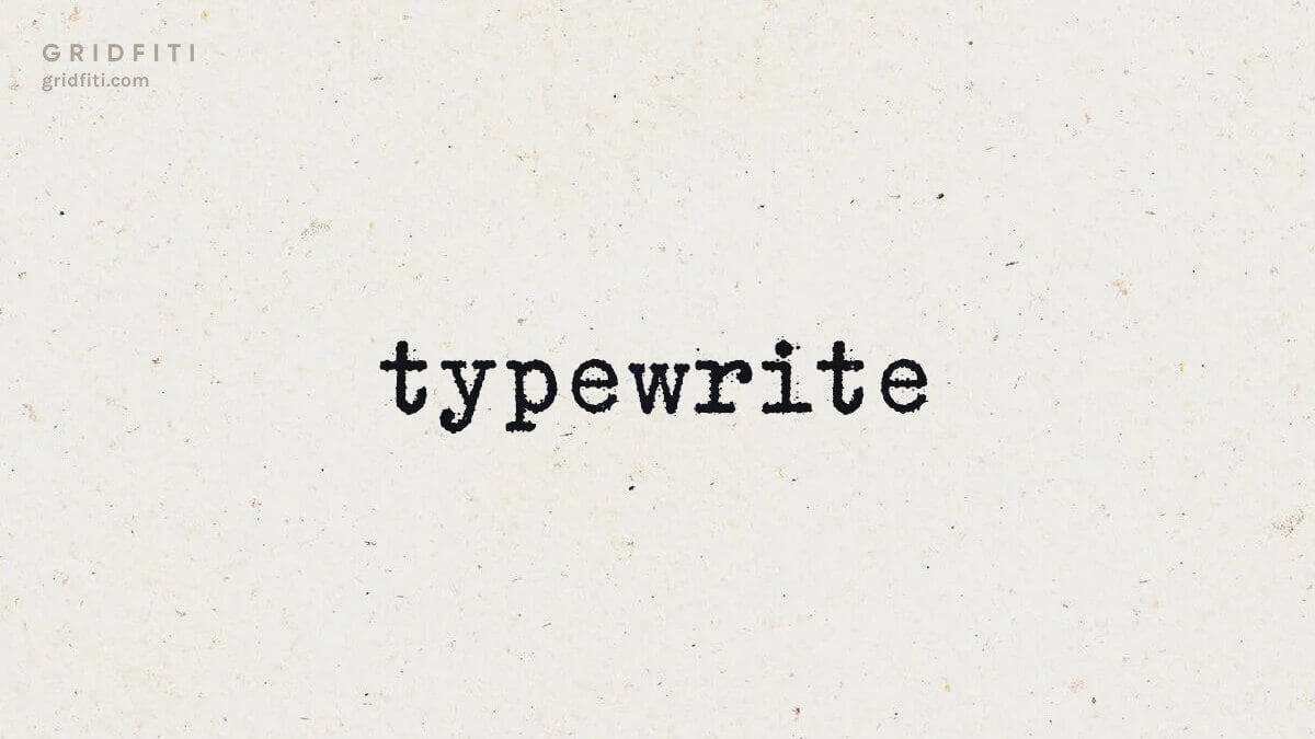 Aesthetic Typewriter Font