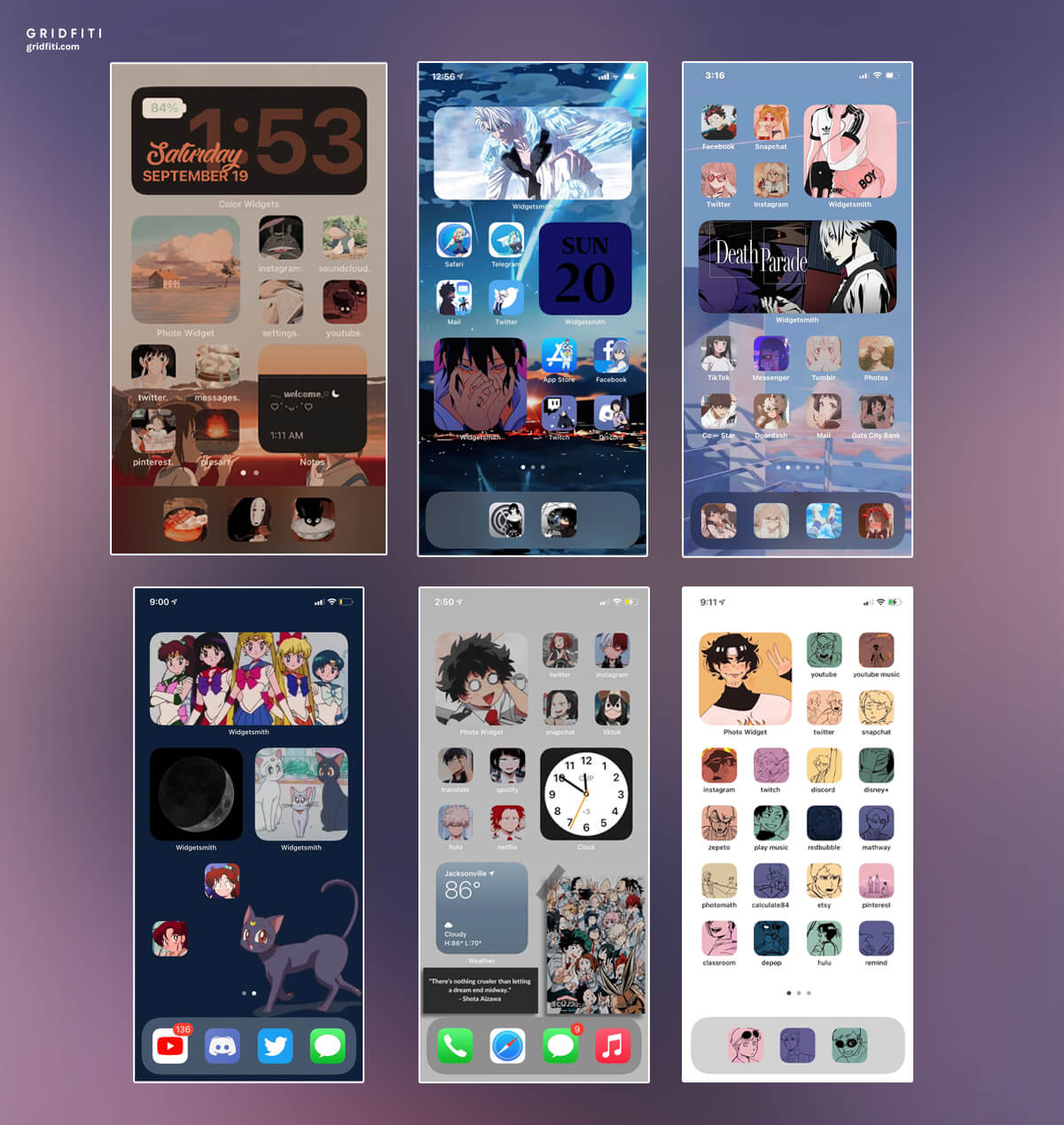 anime home screen ideas