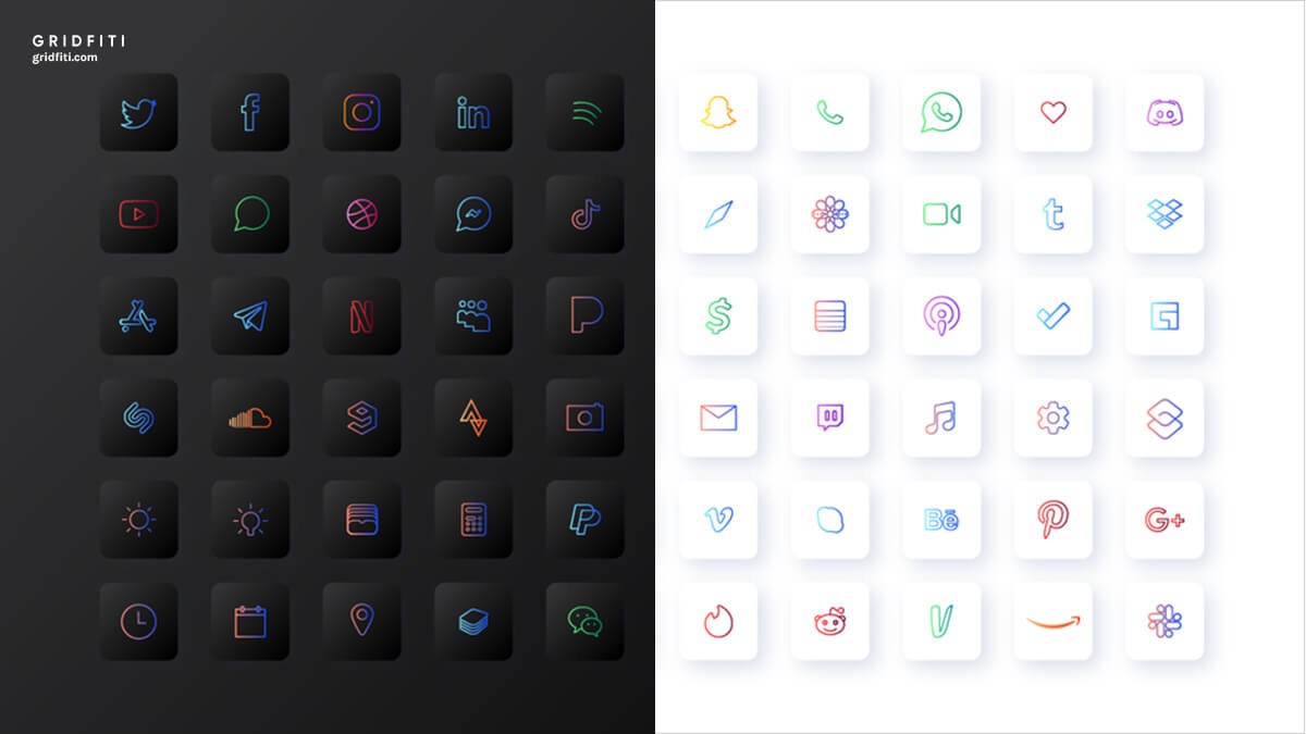 500 Icons Included iOS 14 Mechanical Keyboard Icon Set