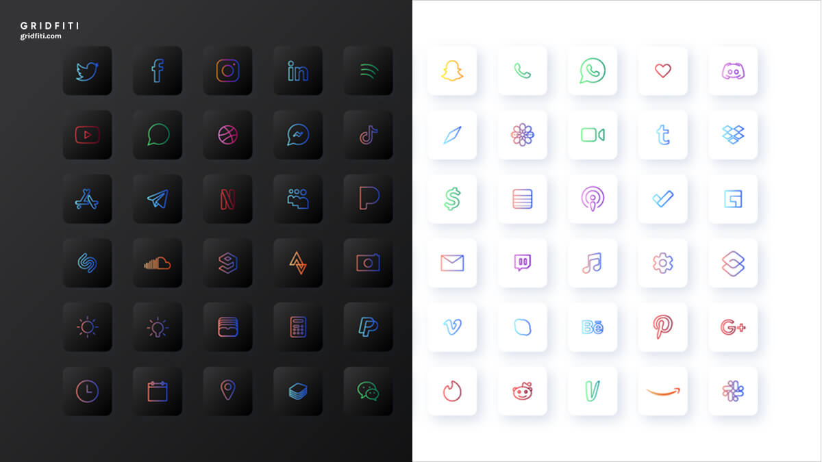 20+ Aesthetic iOS 14.6 App Icons & Icon Packs for Your iPhone | Gridfiti