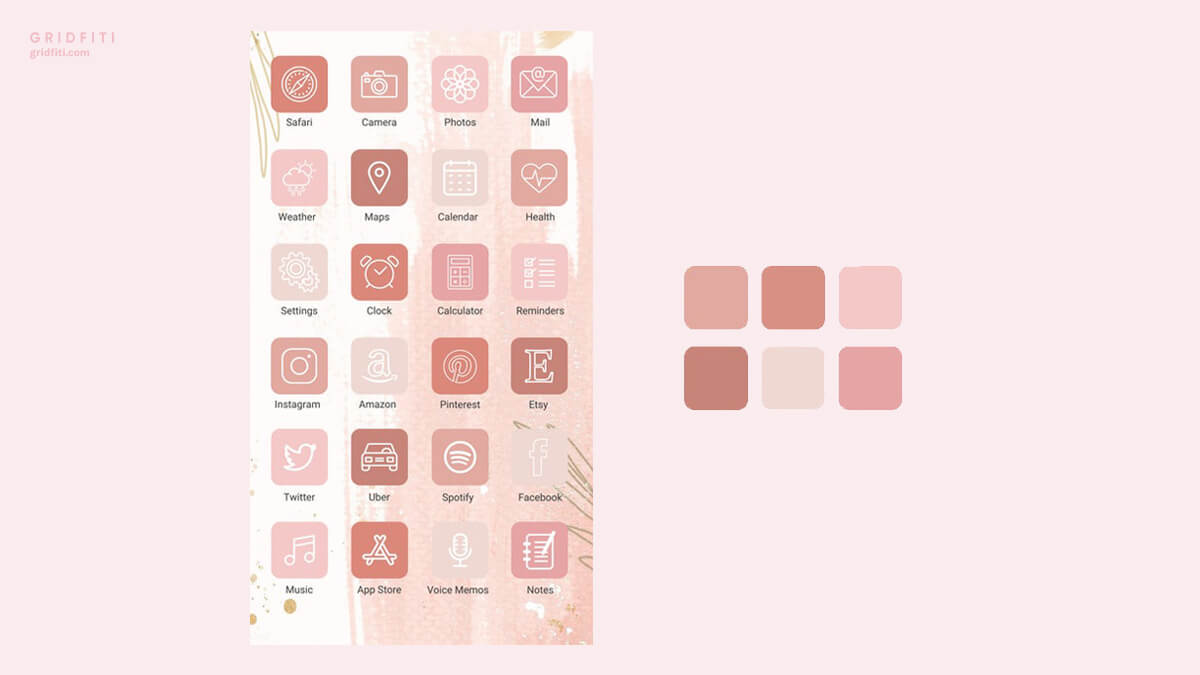 pastel app icons