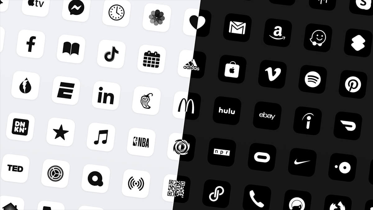 Light & Dark Theme iOS Icons Pack