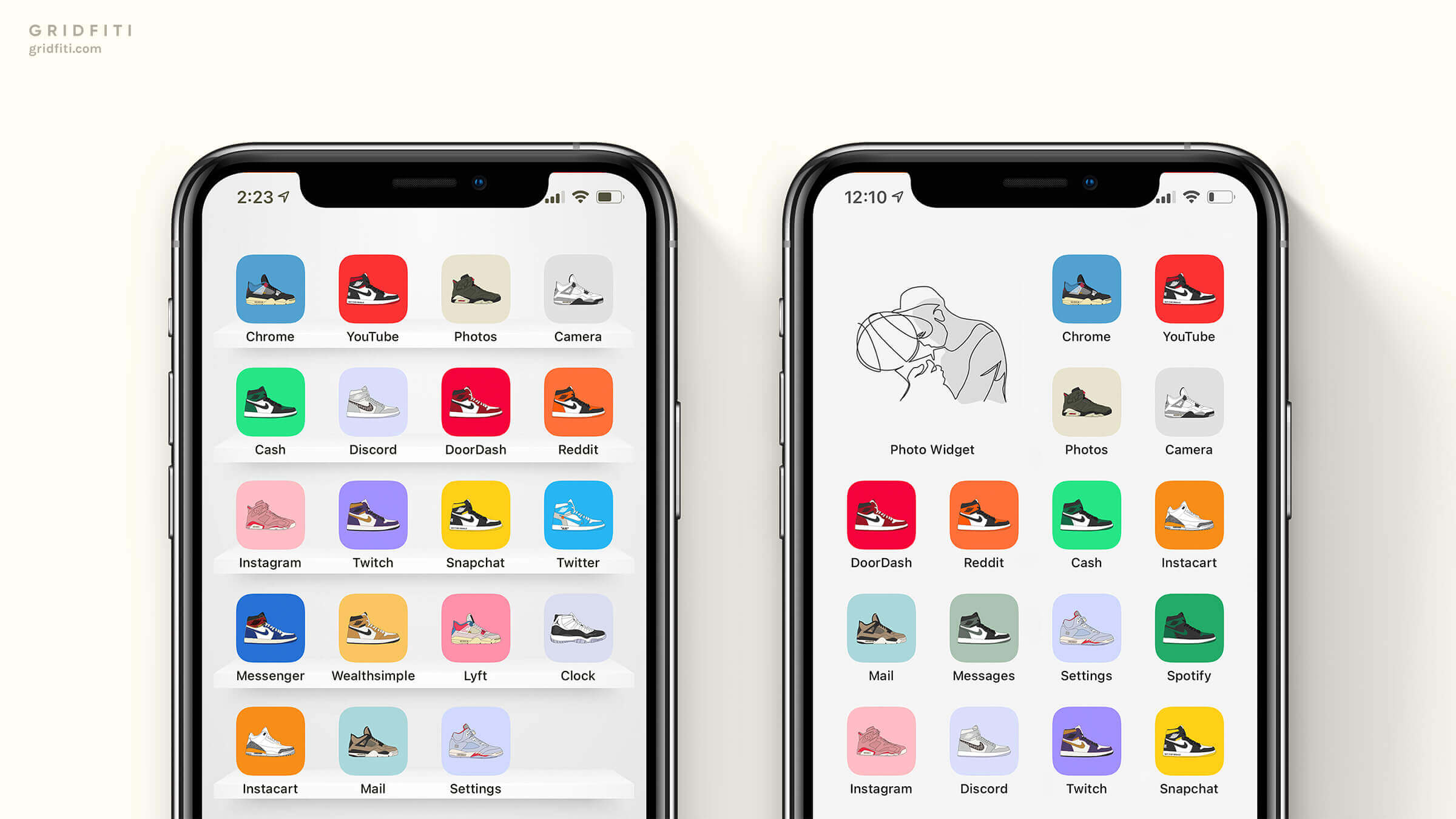 Sneakerhead iOS 14 Home Screen Idea for Hypebeasts