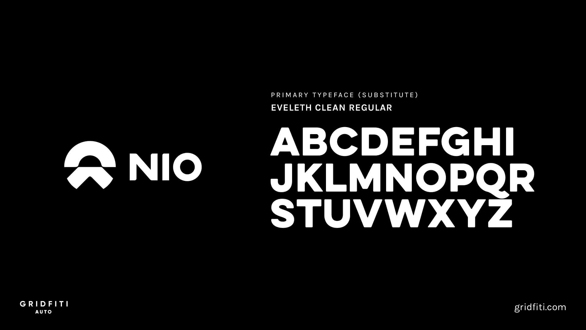 NIO Car Font