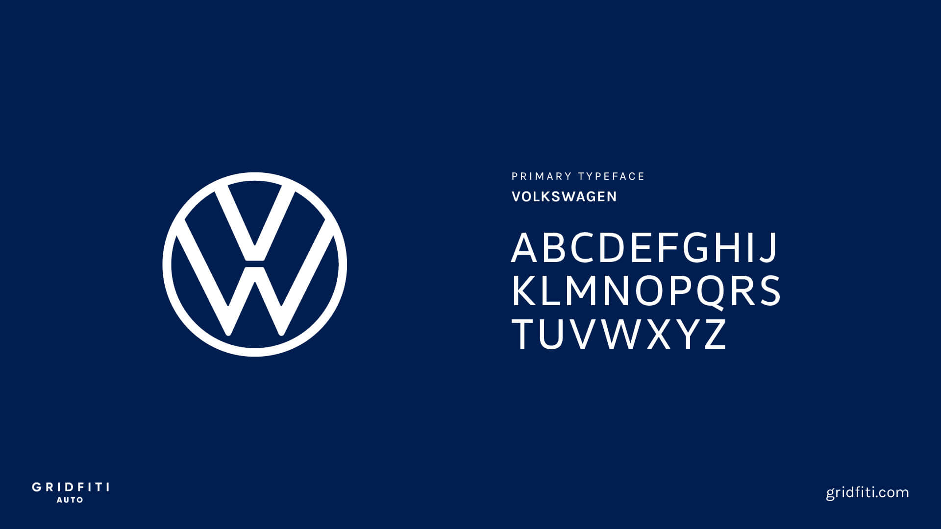 volkswagen headline font style