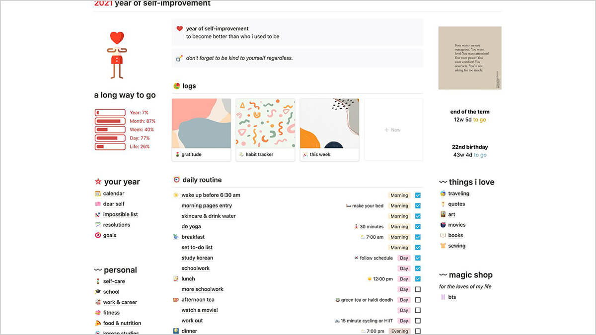 25+ Aesthetic Notion Templates & Layout Ideas for 2022 Gridfiti (2023)