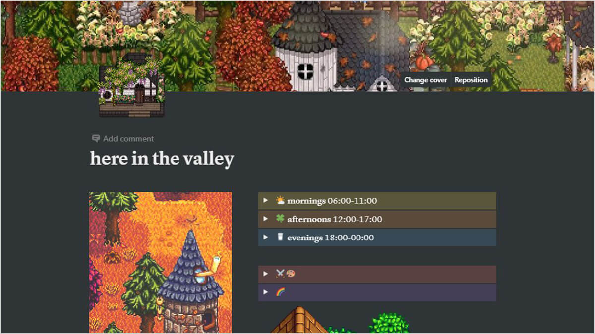 Stardew Valley Notion Template