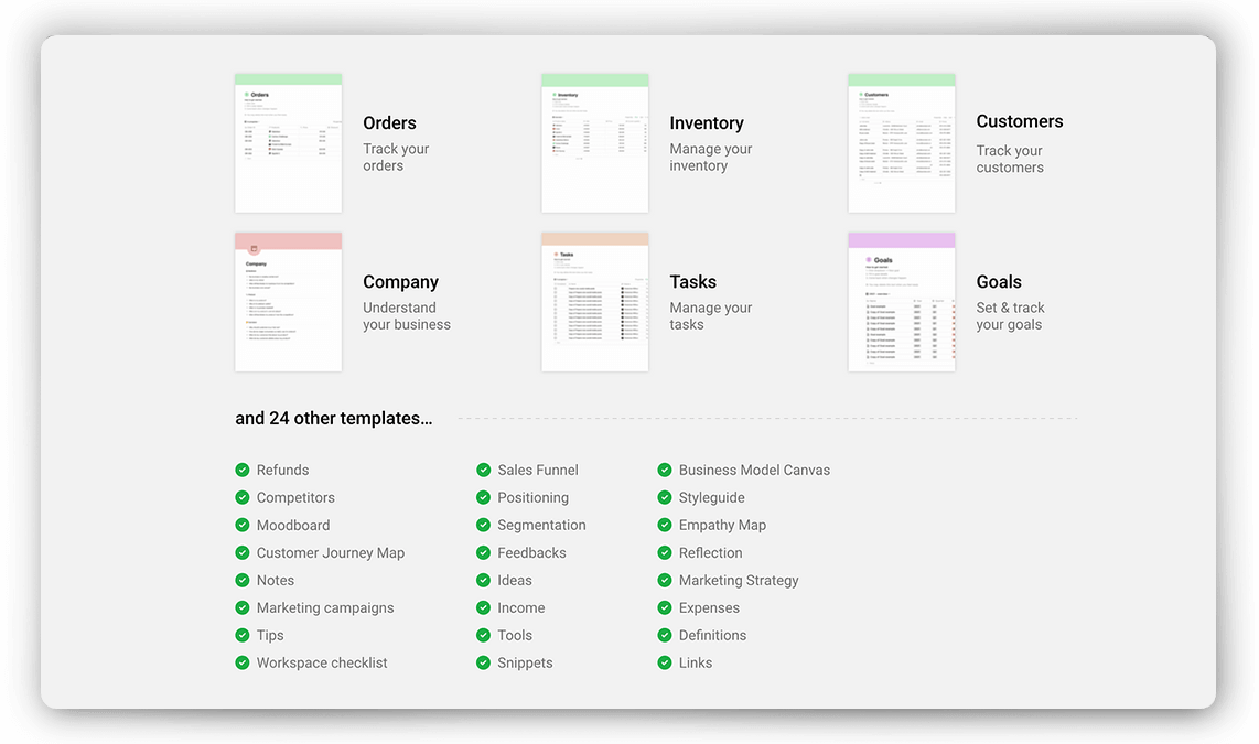 free notion template