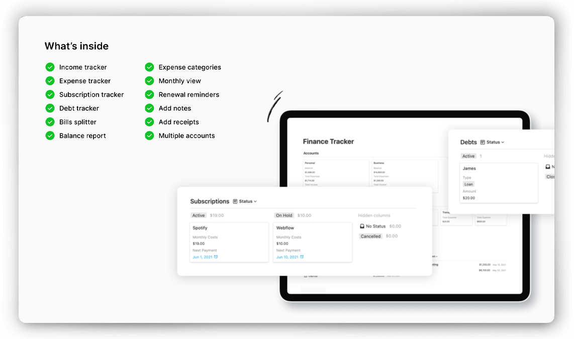 Personal Finance Tracker for Notion