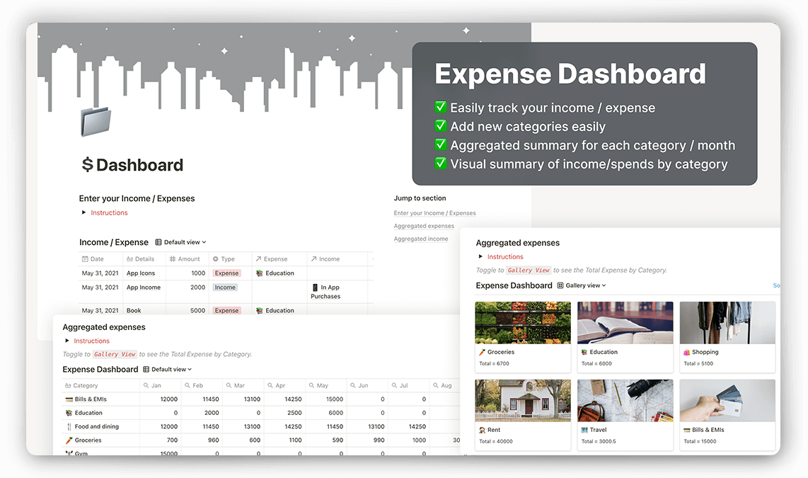 Notion Expense Dashboard