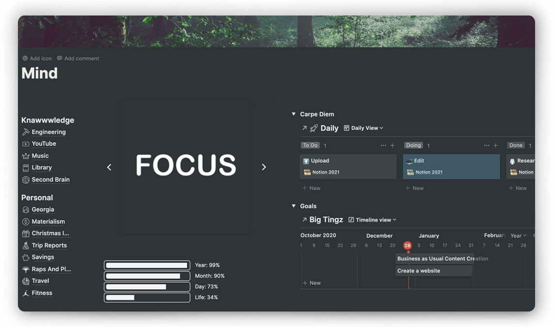 Notion Productivity Setups