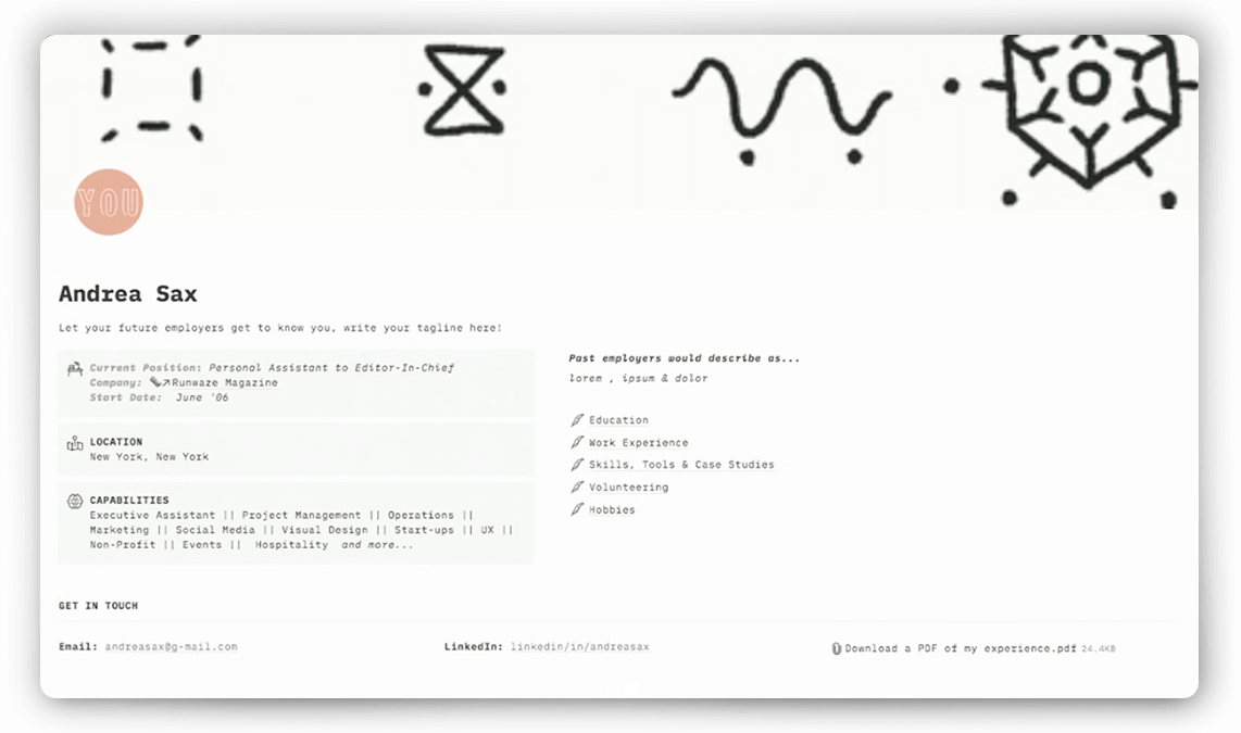 Notion Resume Templates
