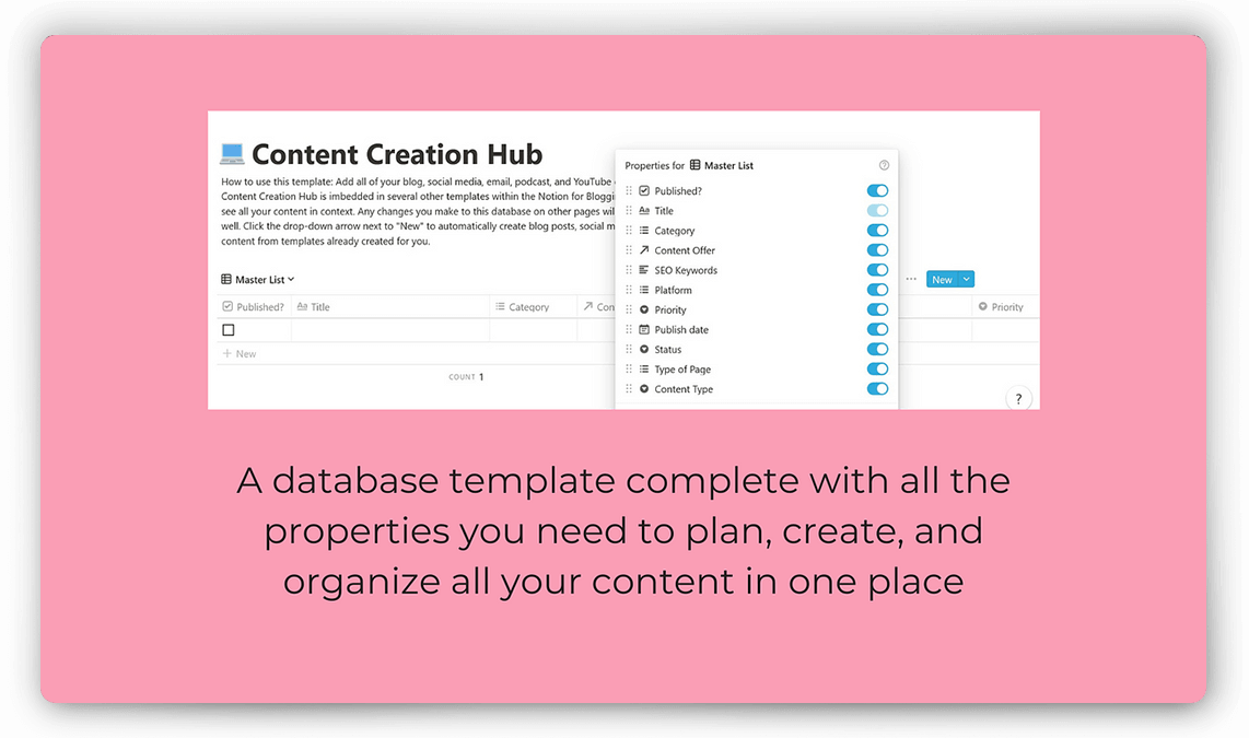 Notion Content Creation Hub