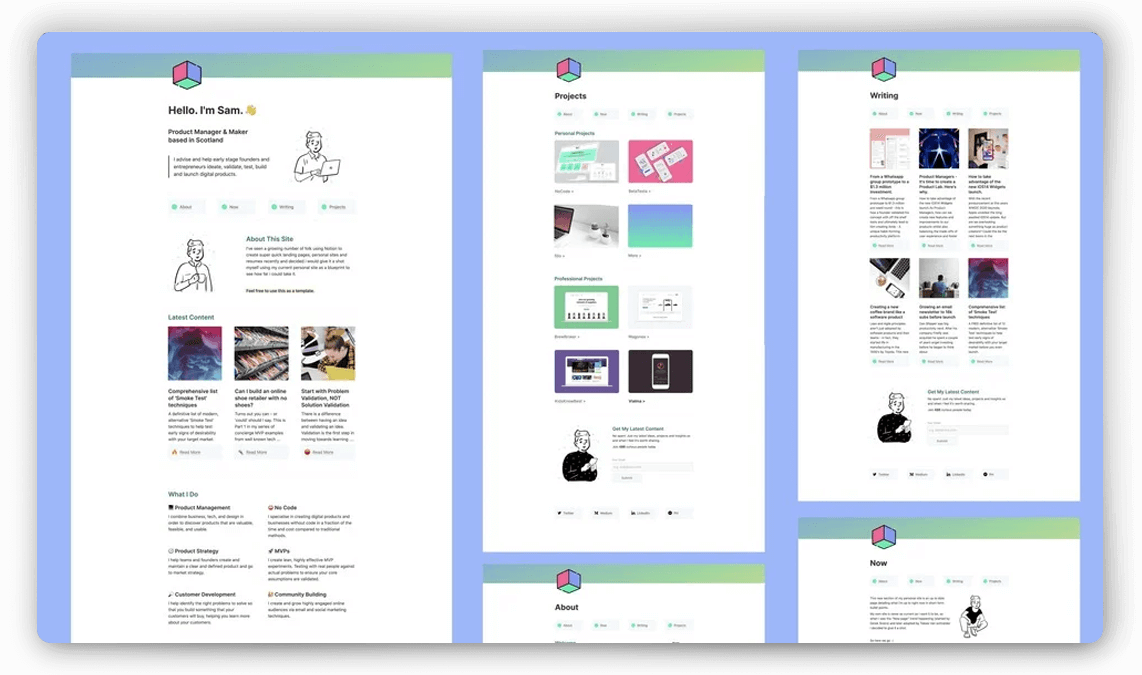 Notion Personal Website Template