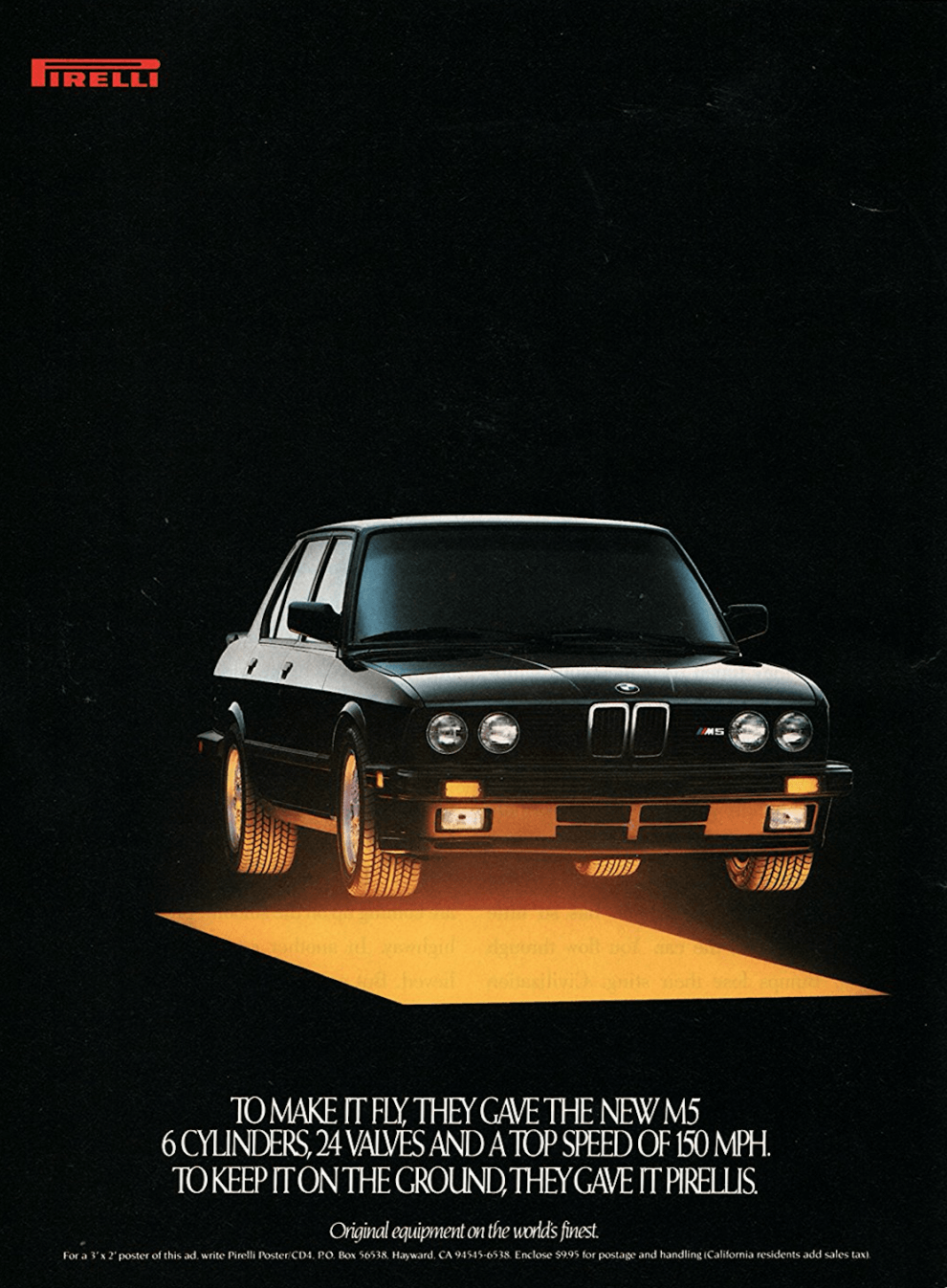 BMW x Pirelli Retro Car Ad