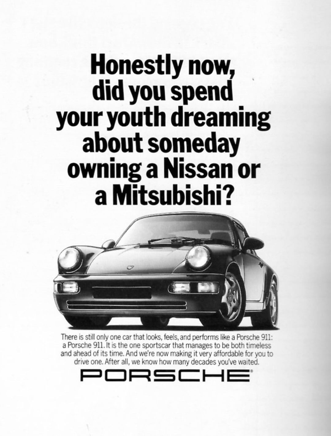 Dreaming Vintage Porsche Car Ad