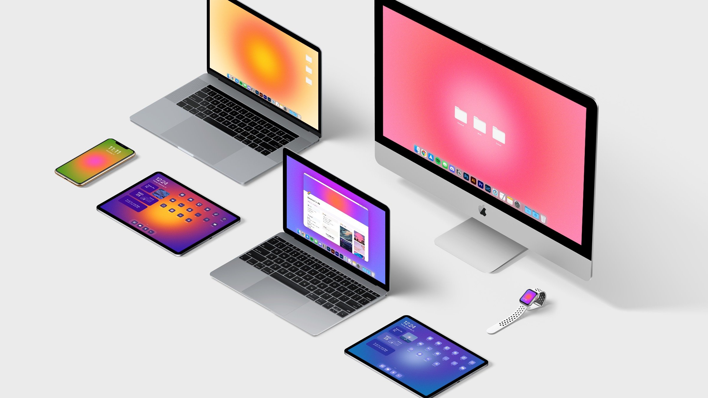 Aesthetic Gradient Wallpaper for Laptop and iPhone
