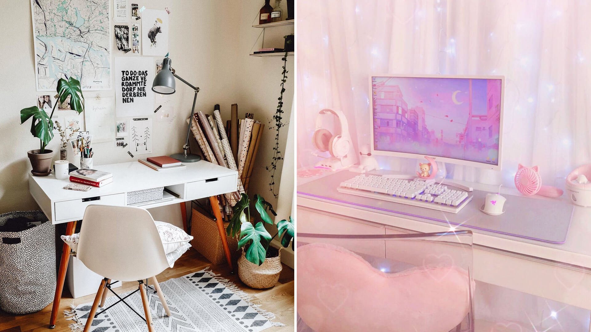 30+ aesthetic desk ideas for your workspace | gridfiti