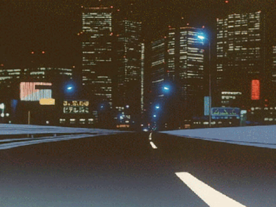 Late Night Drive - Anime Car Looping GIF