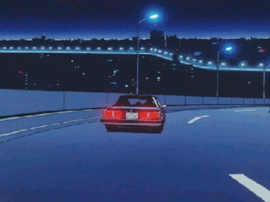 Aesthetic Anime Cars Driving Looping GIFs Sai Gon Ship