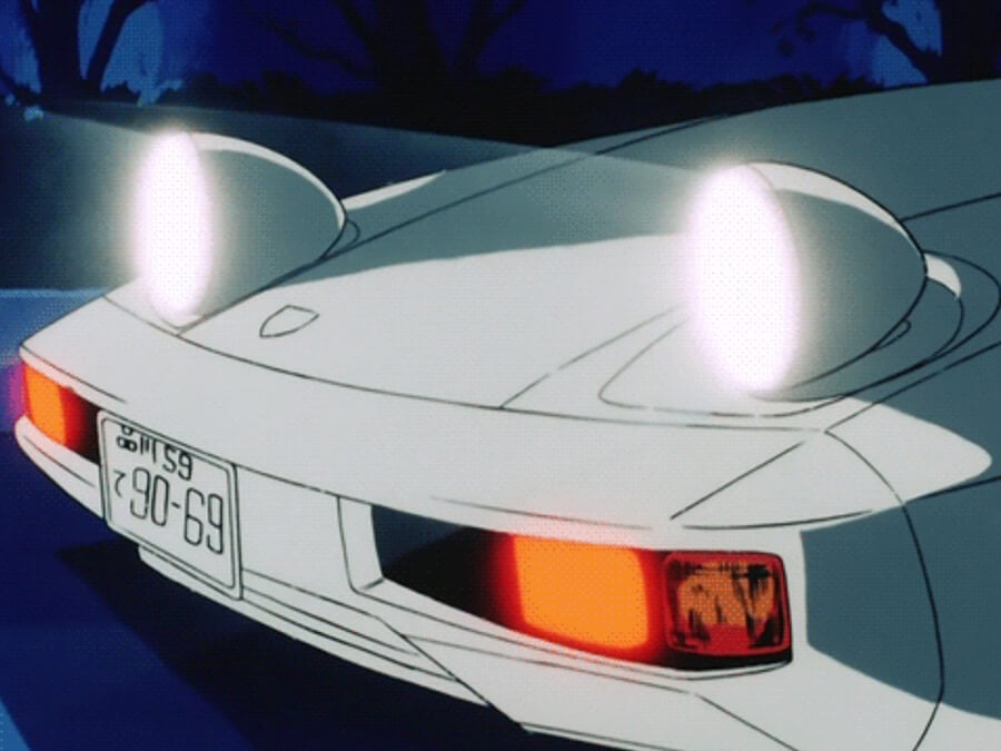 Porsche 928 Activated – Anime Headlights GIF