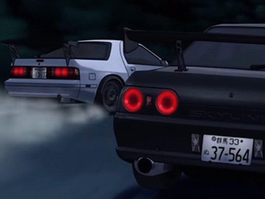 Anime Skyline GT-R vs. Mazda RX-7 FC3S