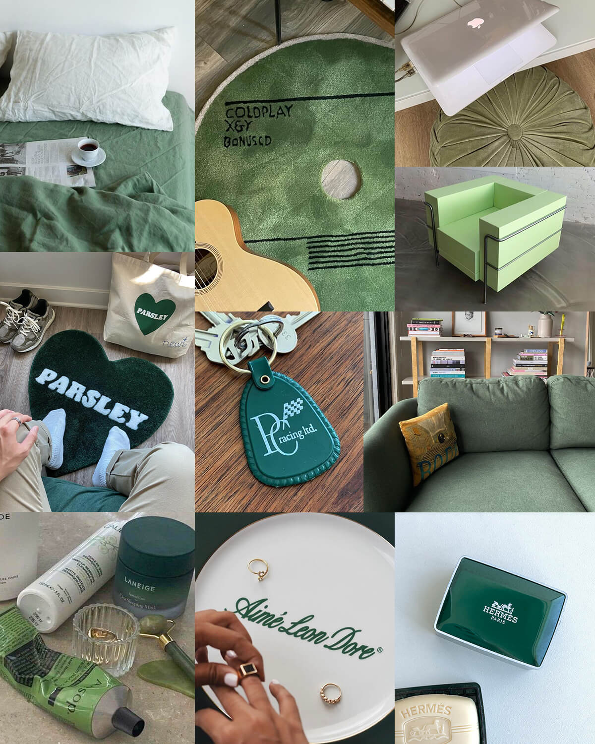 Aesthetic Green Lifestyle Moodboard