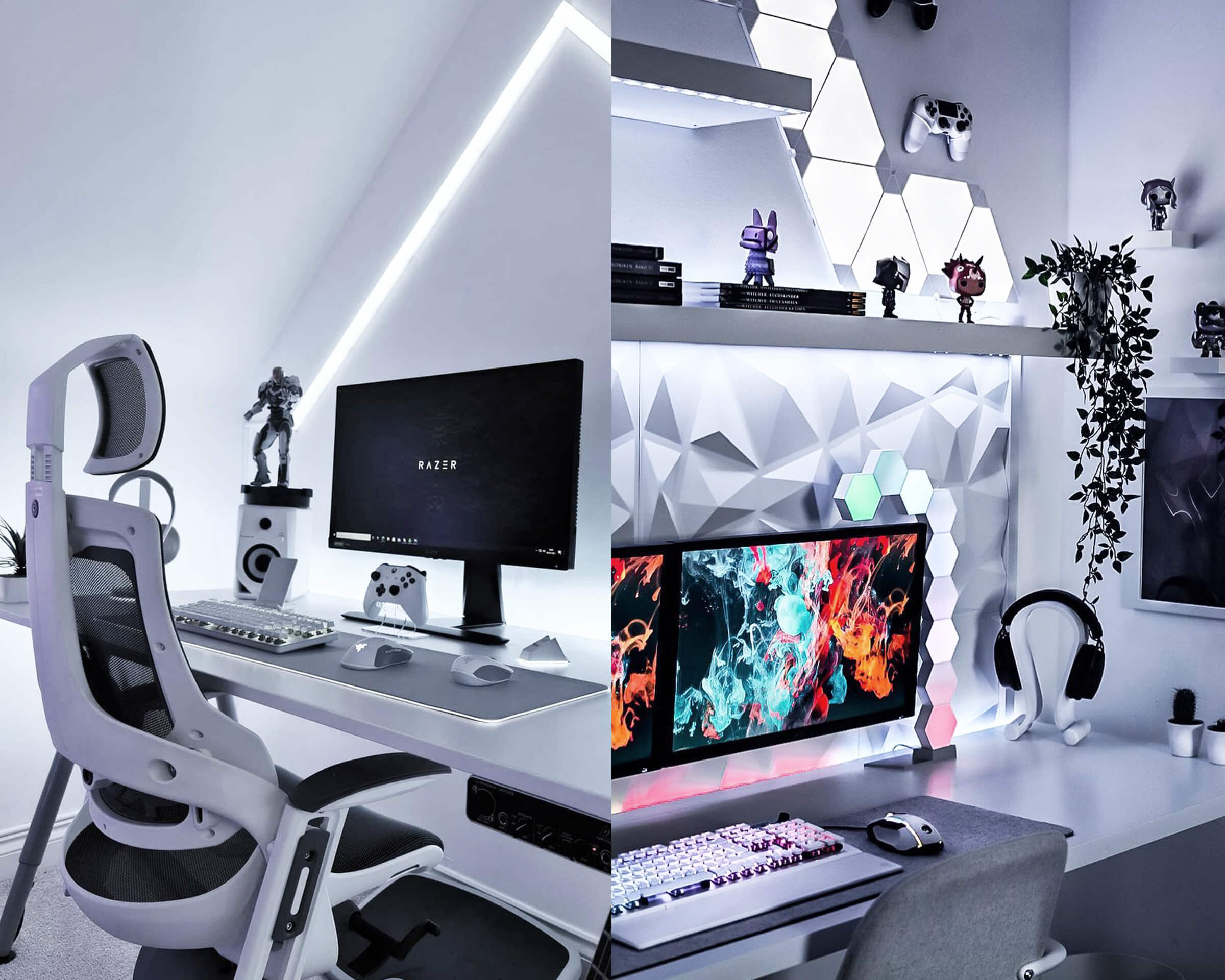 All-White LED Desk Backlighting