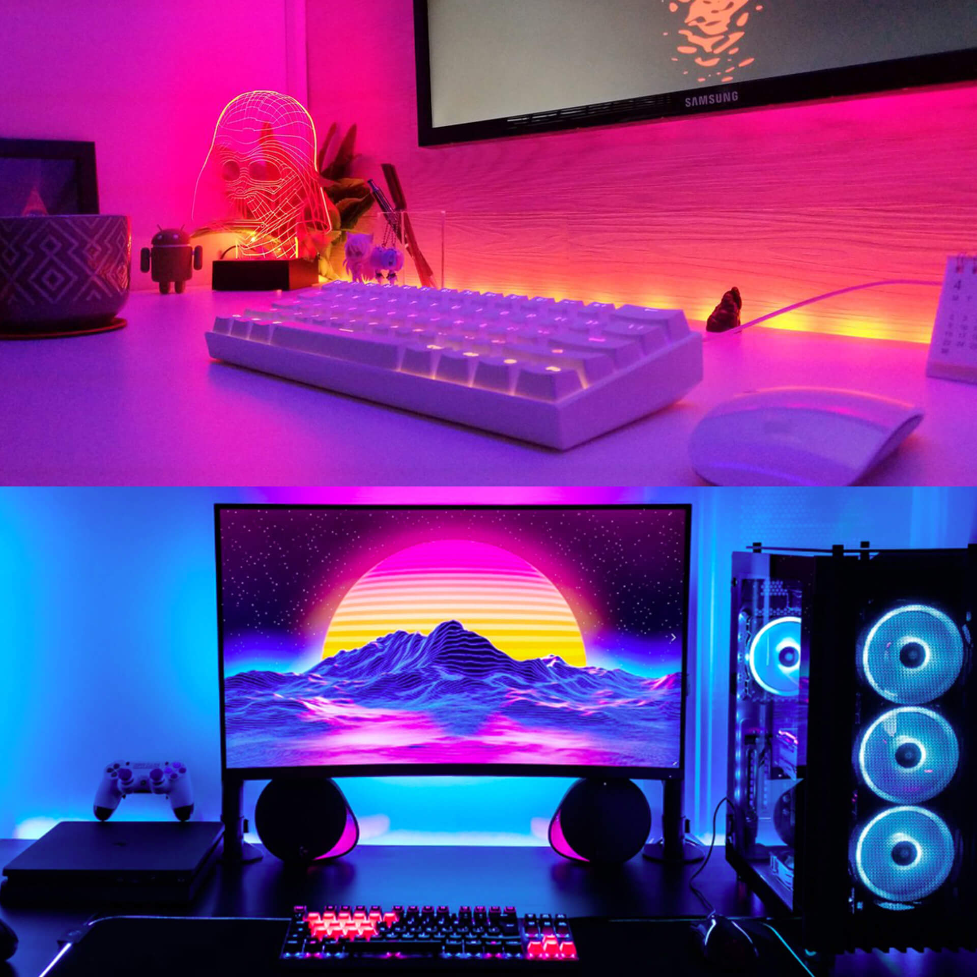 Outrun Aesthetic LED Desk Backlight