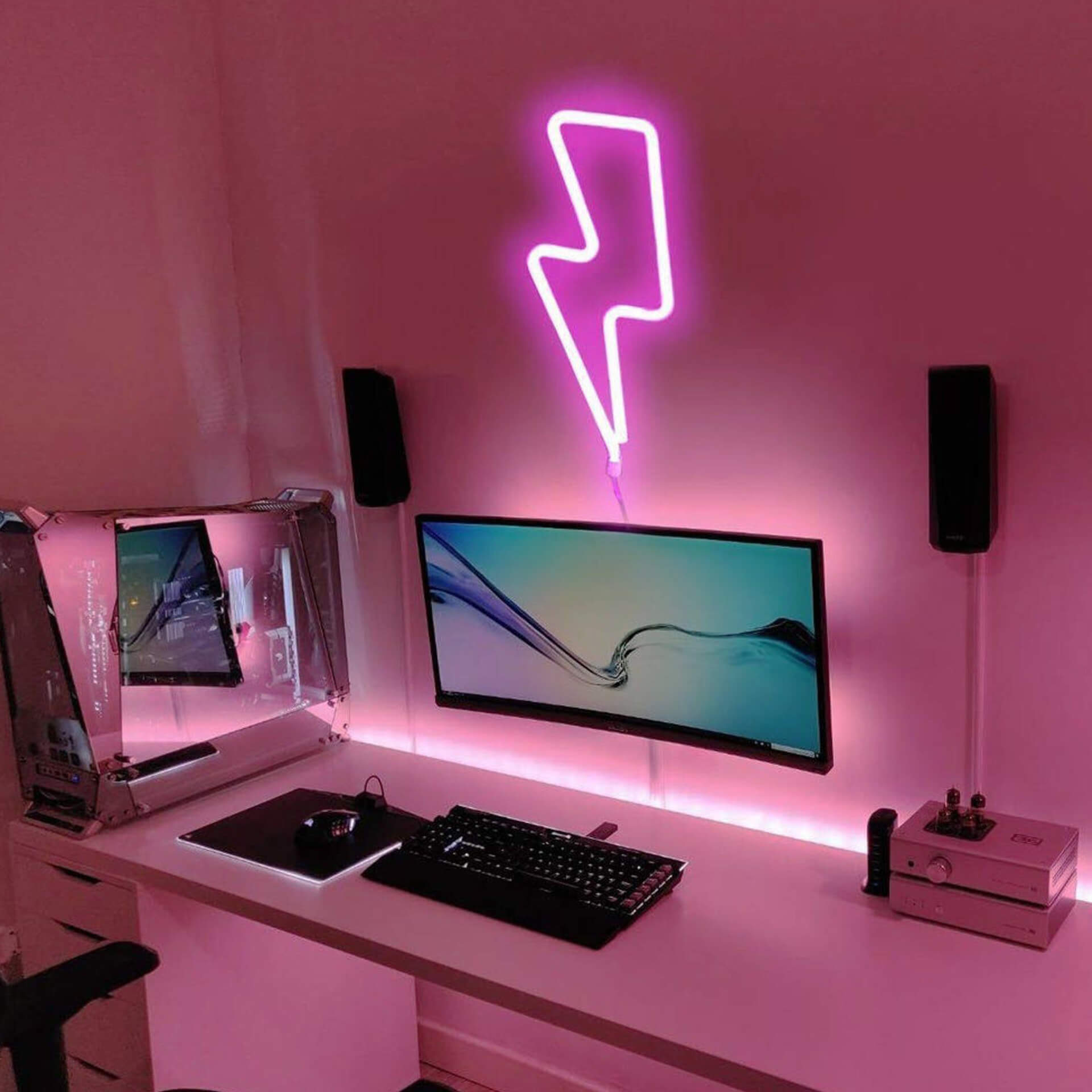 Pink Pastel Desk Lighting ideas