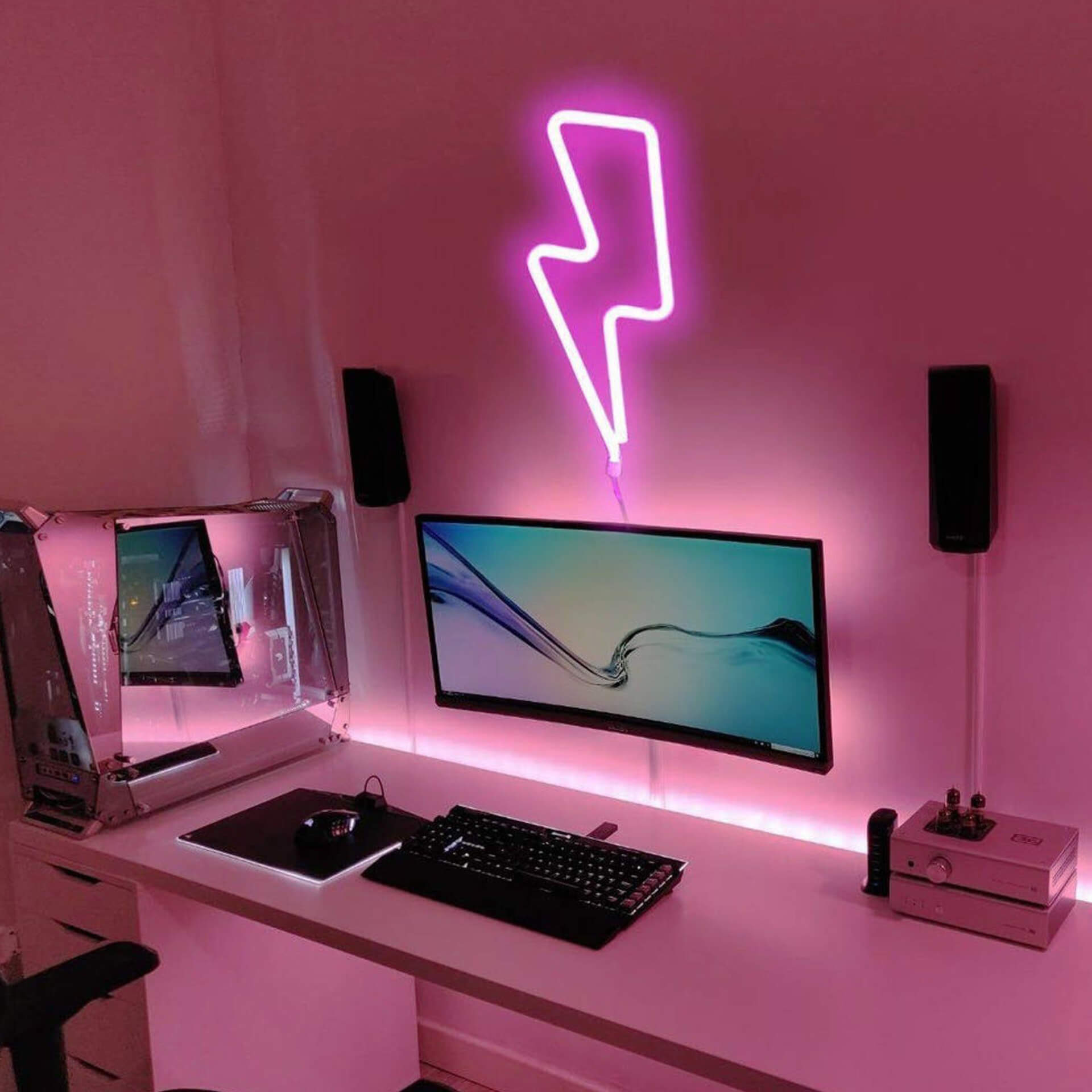 15 Desk Backlight LED Light Strip Ideas Gridfiti