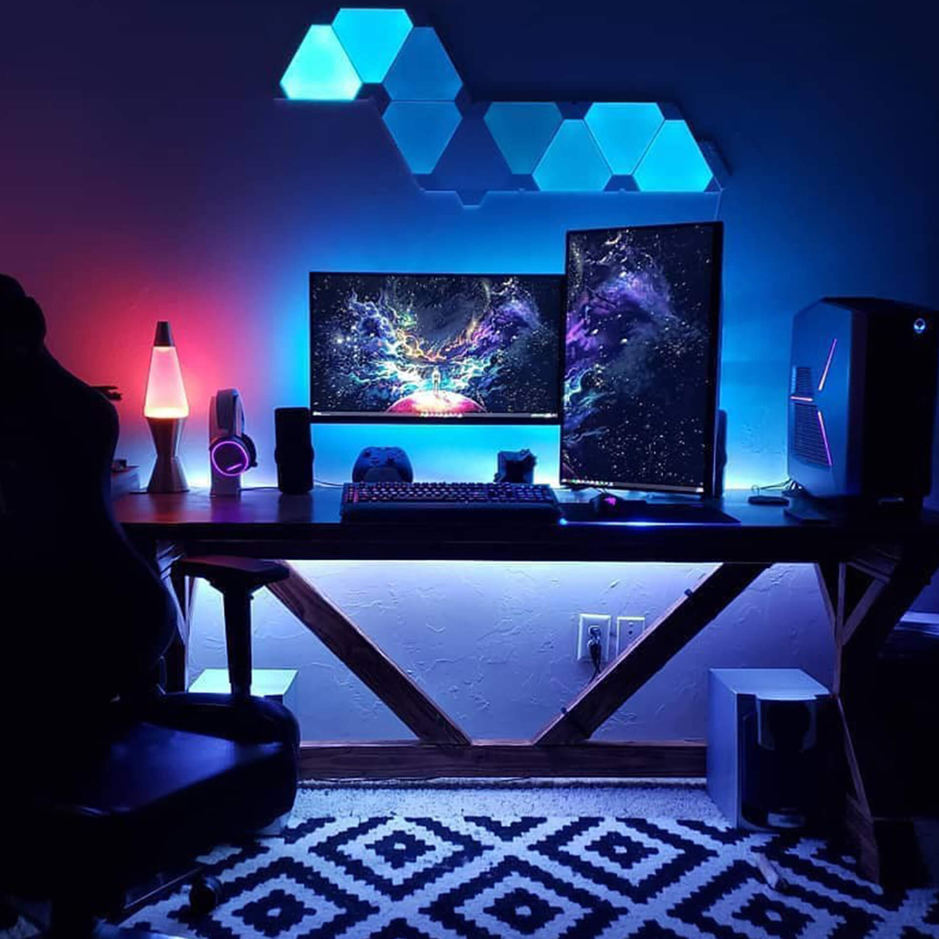 15+ Desk Backlight & LED Light Strip Ideas | Gridfiti