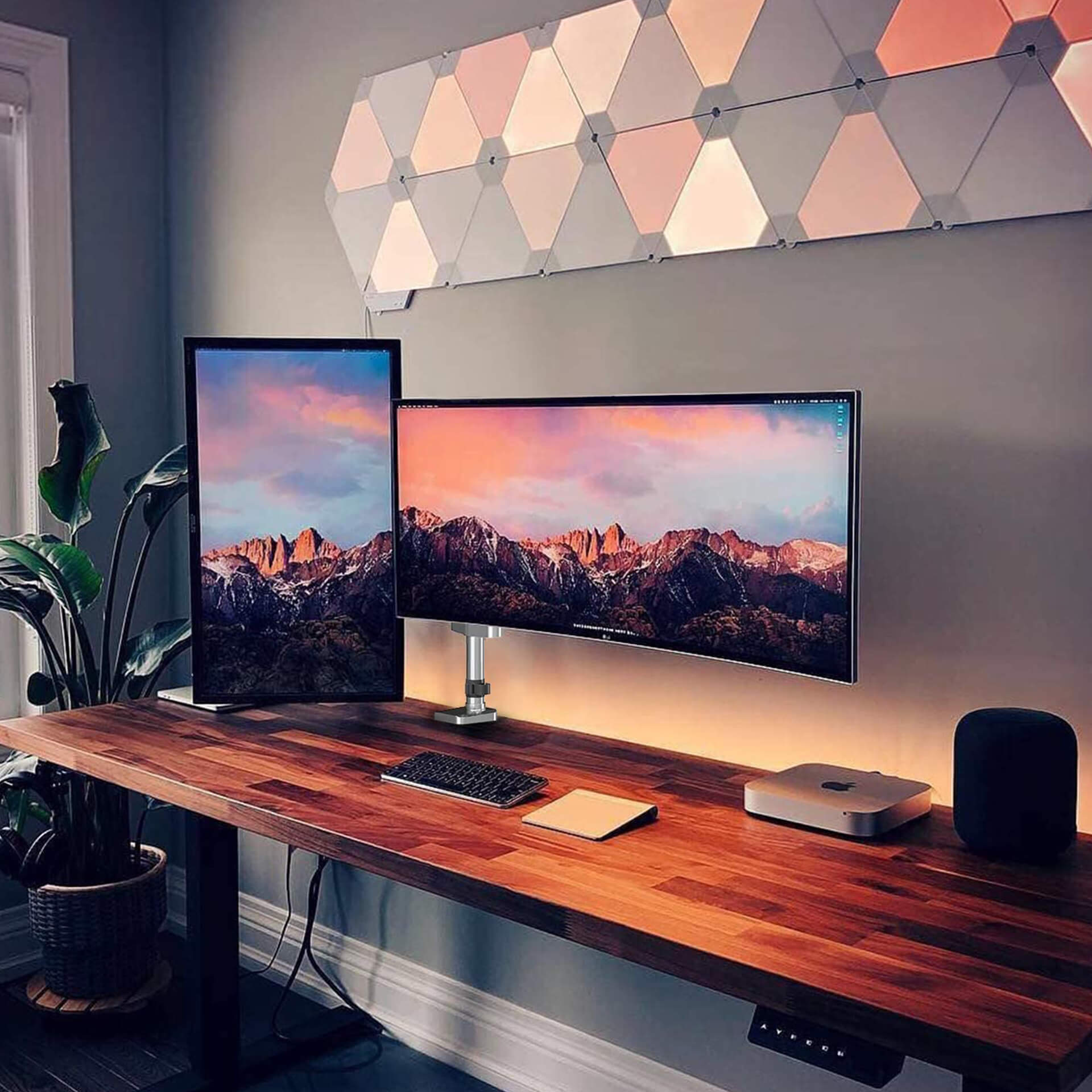 desk backlight setup