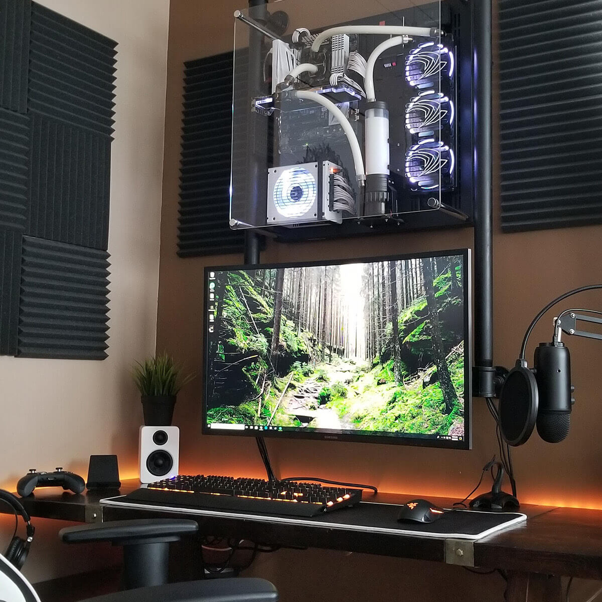 Wall Mounted PC Gaming Setup