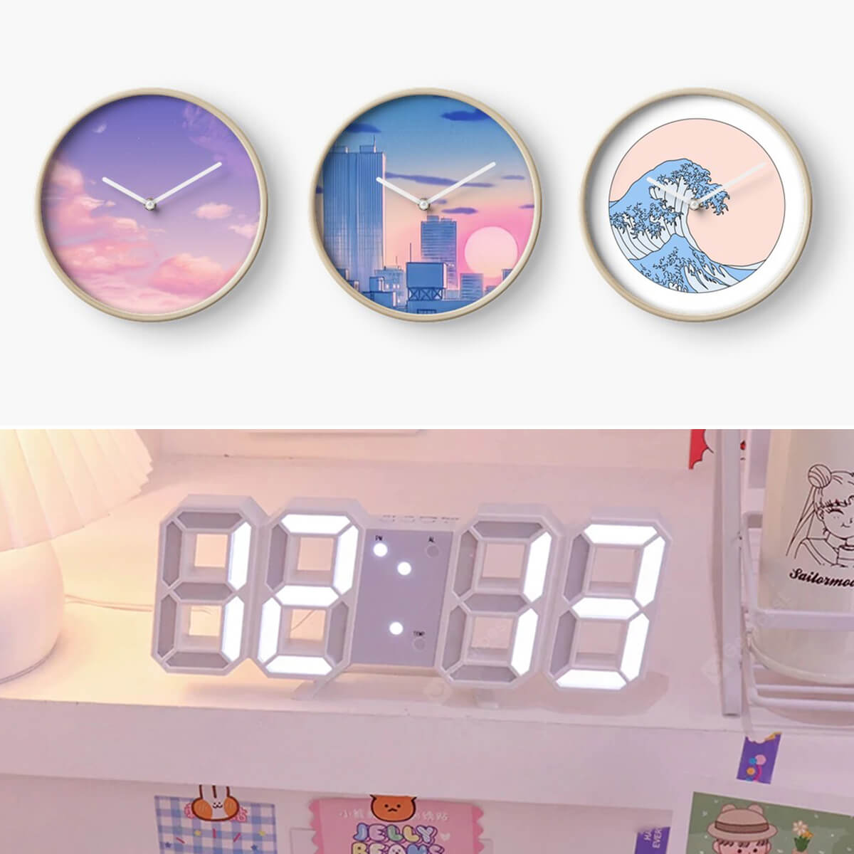 aesthetic flip clock online