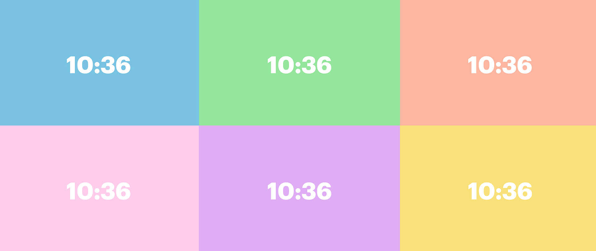 Cute Pastel Clock Screensaver