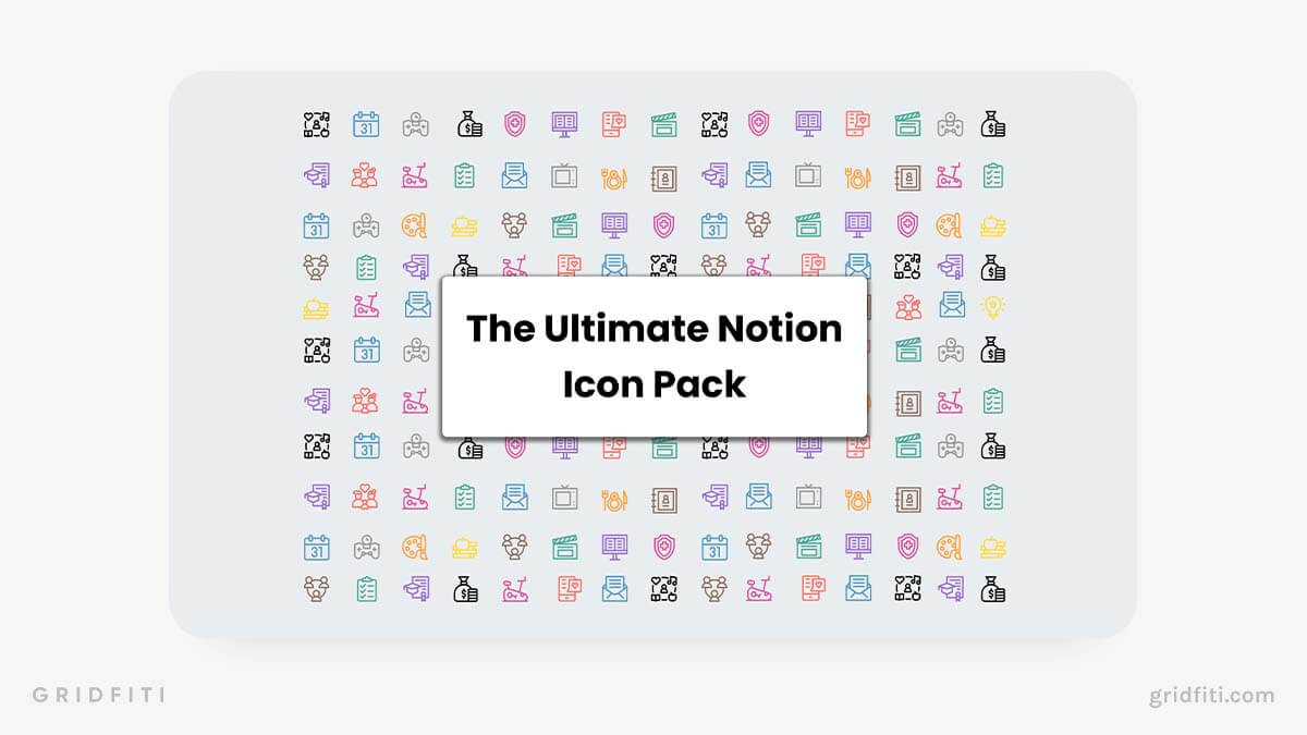 Colorful Line Art Notion Icons