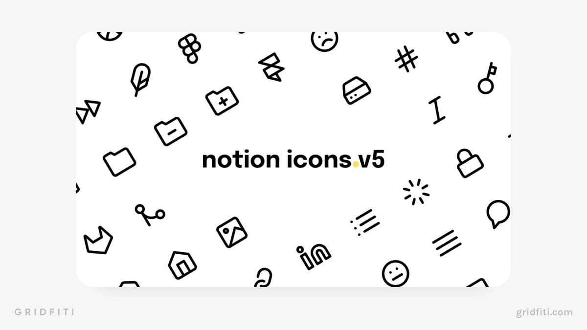 Minimal Black & White Icons for Notion