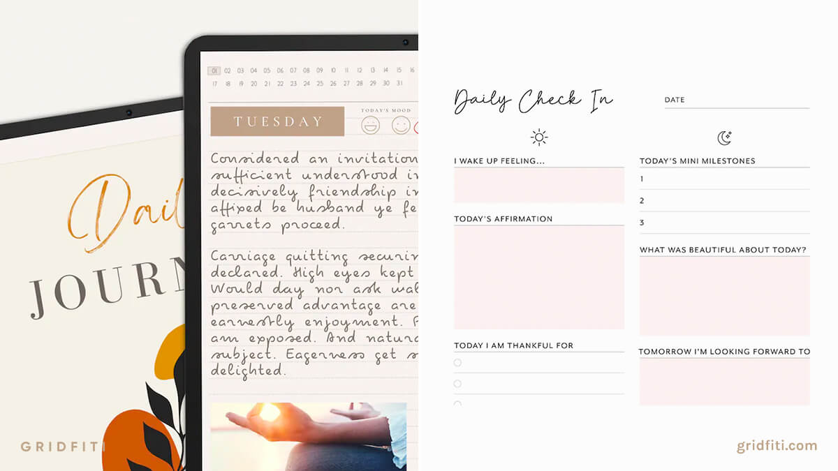GoodNotes Aesthetic Journal Templates