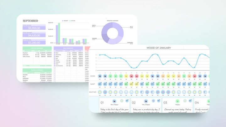 Aesthetic Google Sheets Templates