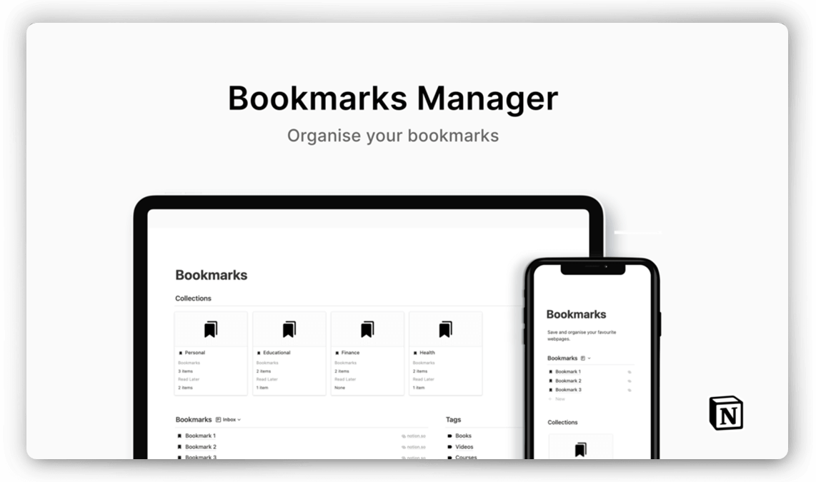 Bookmarks Link Manager for Notion